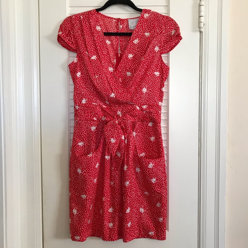 Karen Walker red floral dress